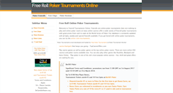 Desktop Screenshot of freerolltournamentsonline.com